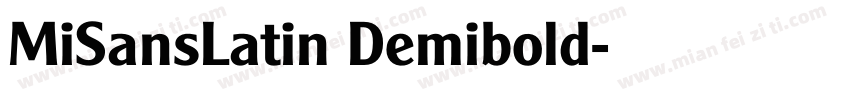 MiSansLatin Demibold字体转换